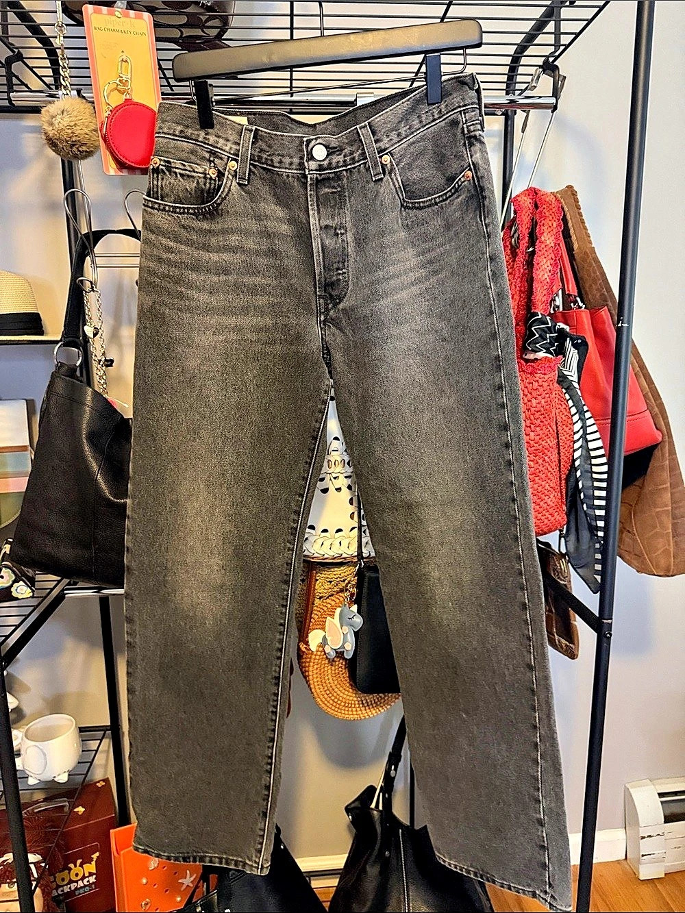 Levi's 501 '90s Jeans Straight Leg Charcoal Waist 29 Length 32